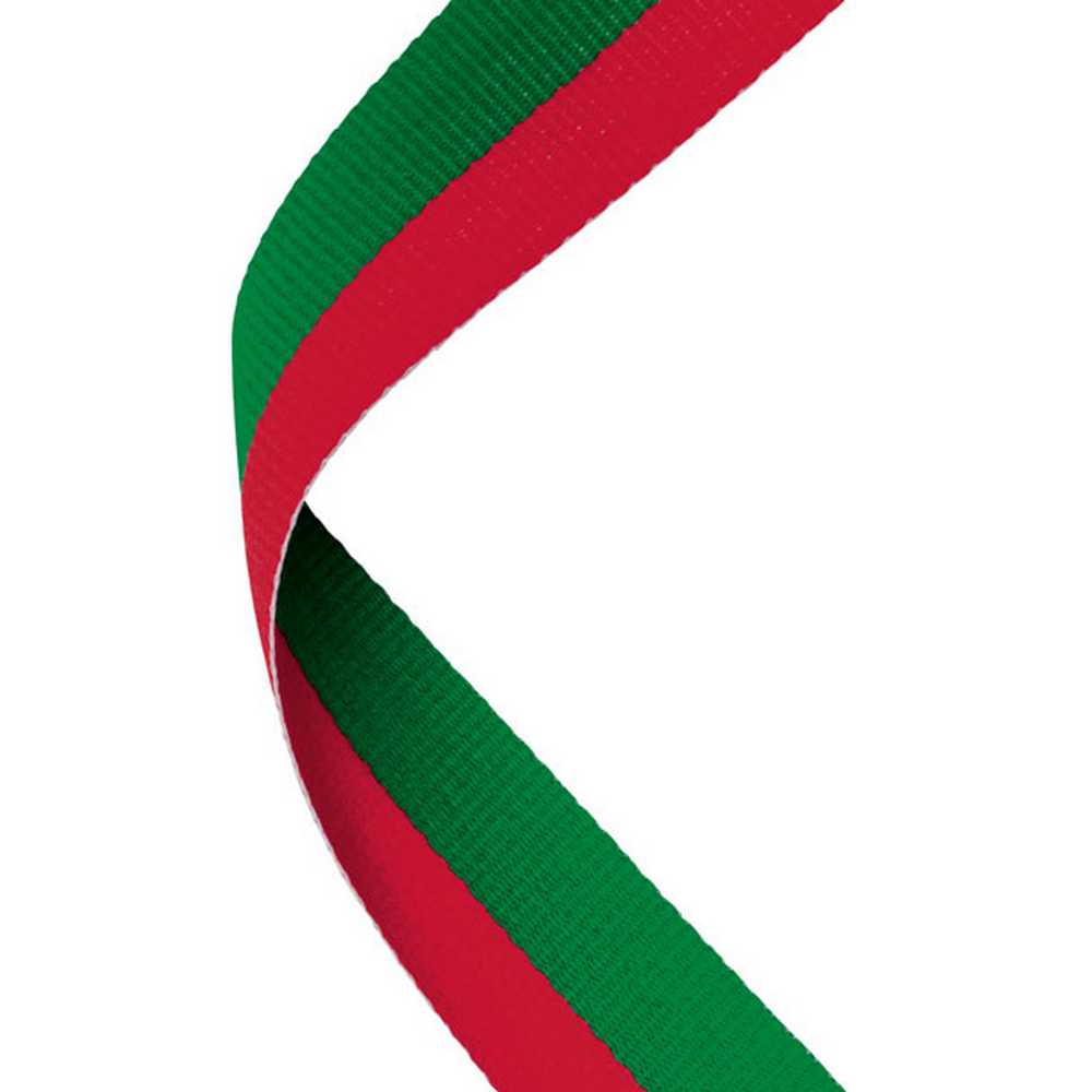 MEDAL RIBBON RED/GREEN - 30 X 0.875in