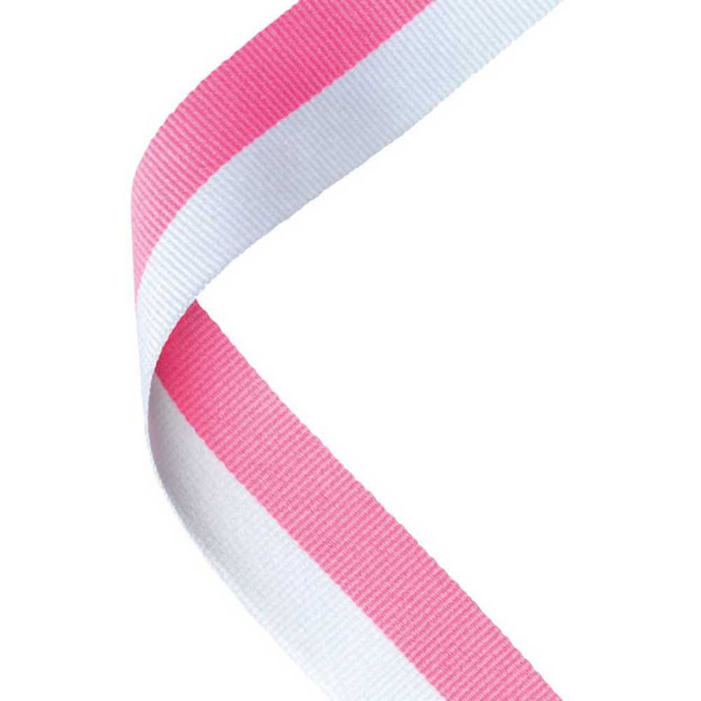 MEDAL RIBBON PINK/WHITE - 30 X 0.875in