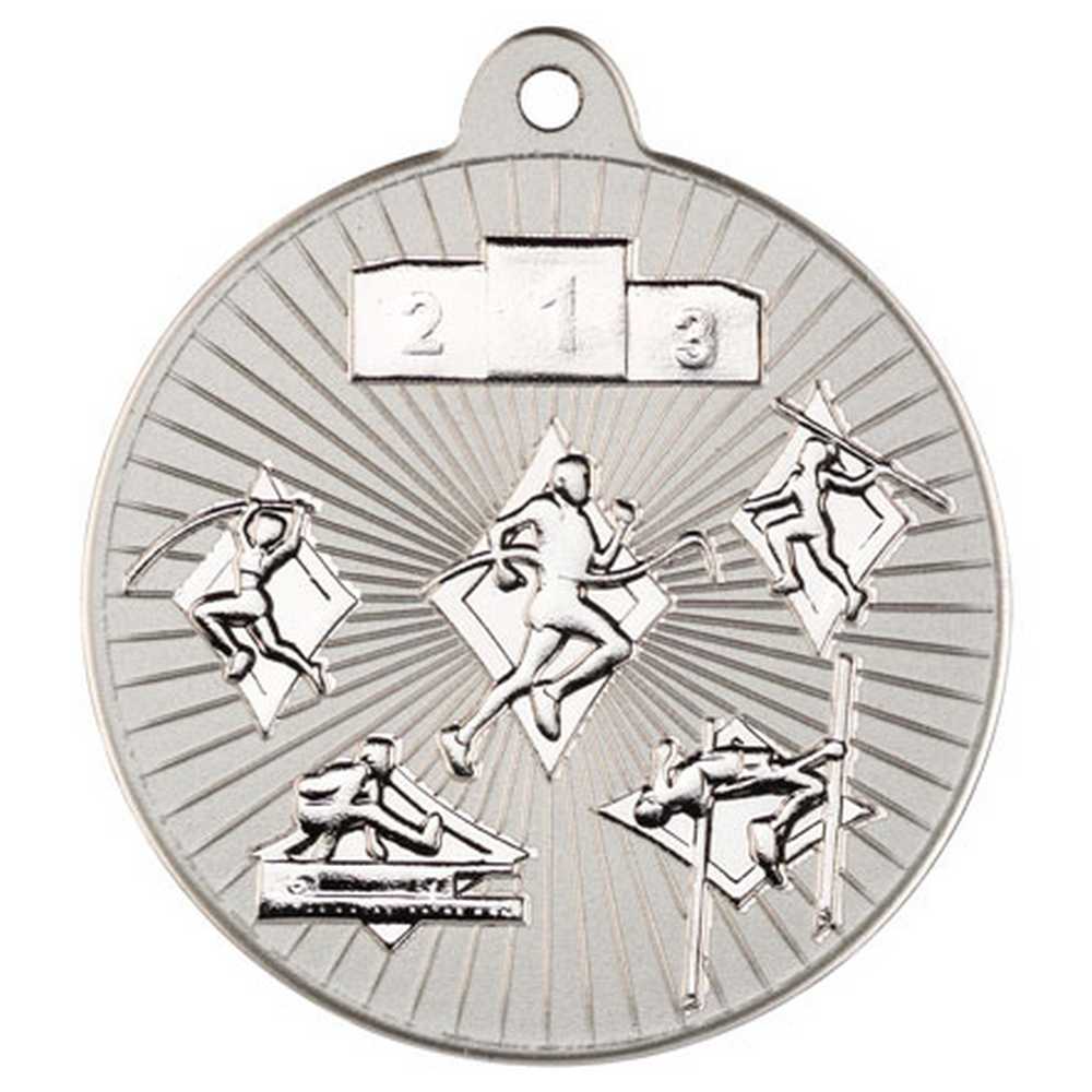 MULTI ATHLETICS TWO COLOUR MEDAL - MATT SILVER/SILVER 2in