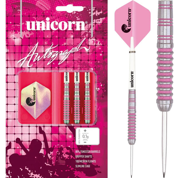 Unicorn - Unicorn Autograph Darts - Steel Tip - Pink
