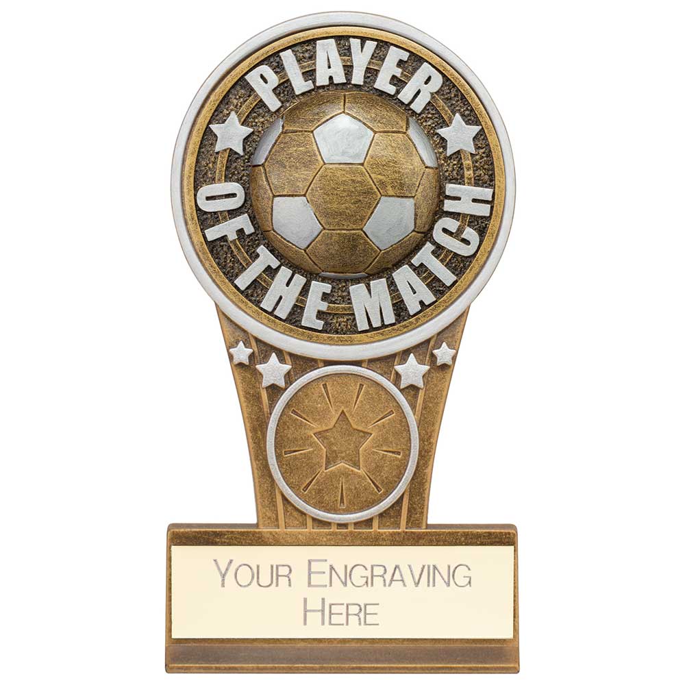 Ikon Tower Player of the Match Plaque Antique Silver & Gold 125mm