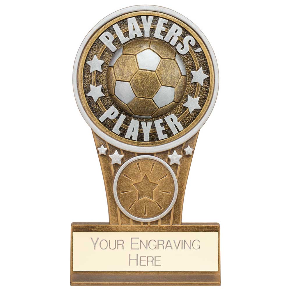 Ikon Tower Players Player Plaque Award Antique Silver & Gold 125mm