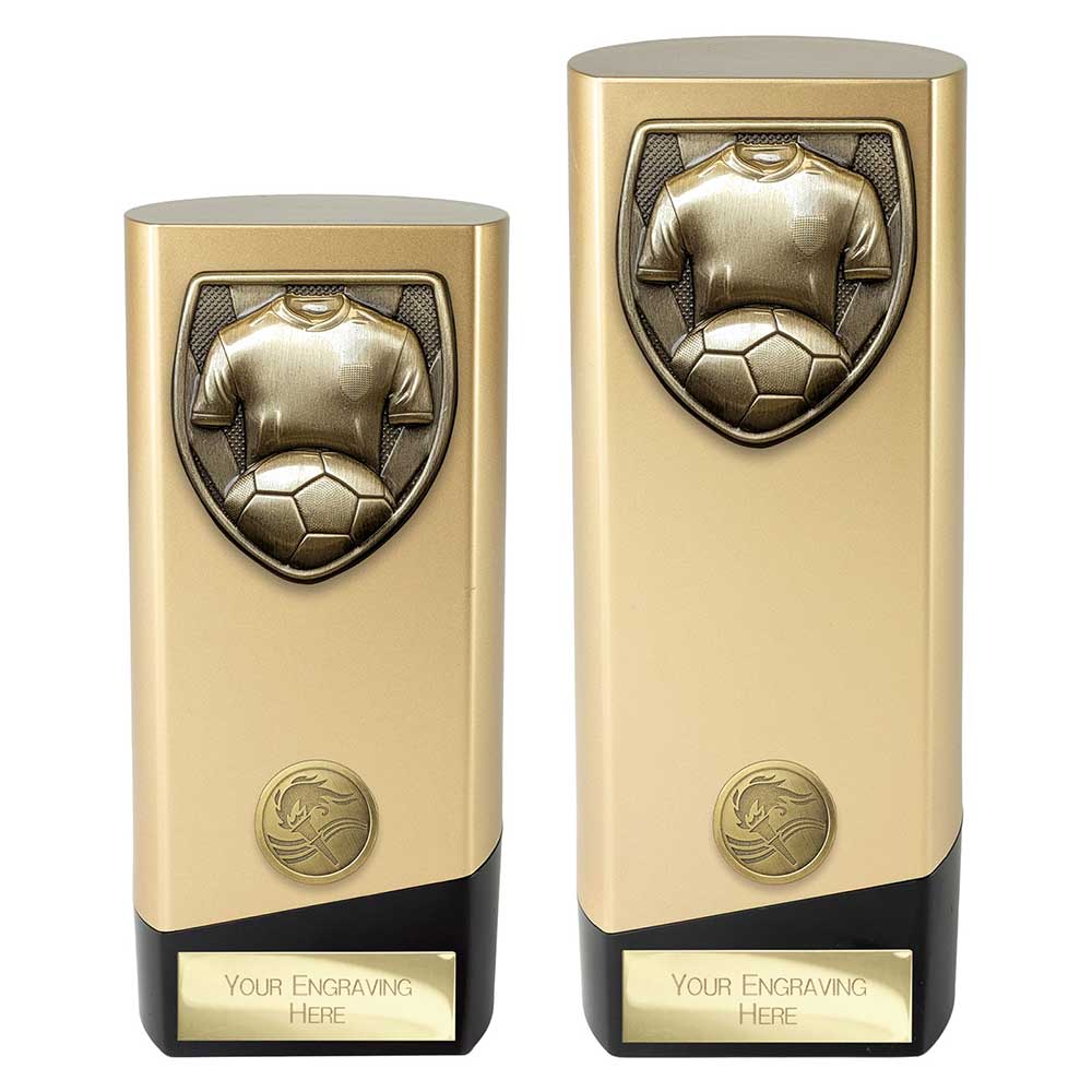 Prime Cobra Football Shirt & Ball Award Gold & Black 160mm