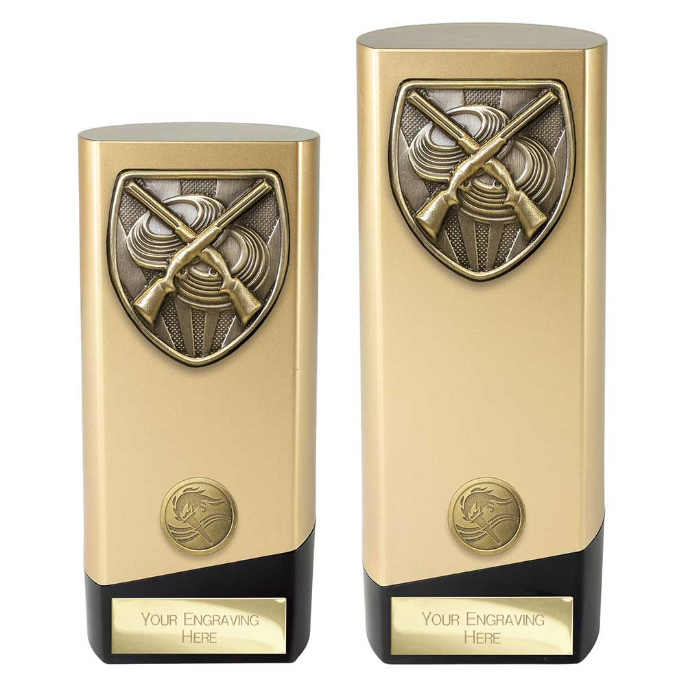 Prime Cobra Clay Pigeon Shooting Award Gold & Black 190mm