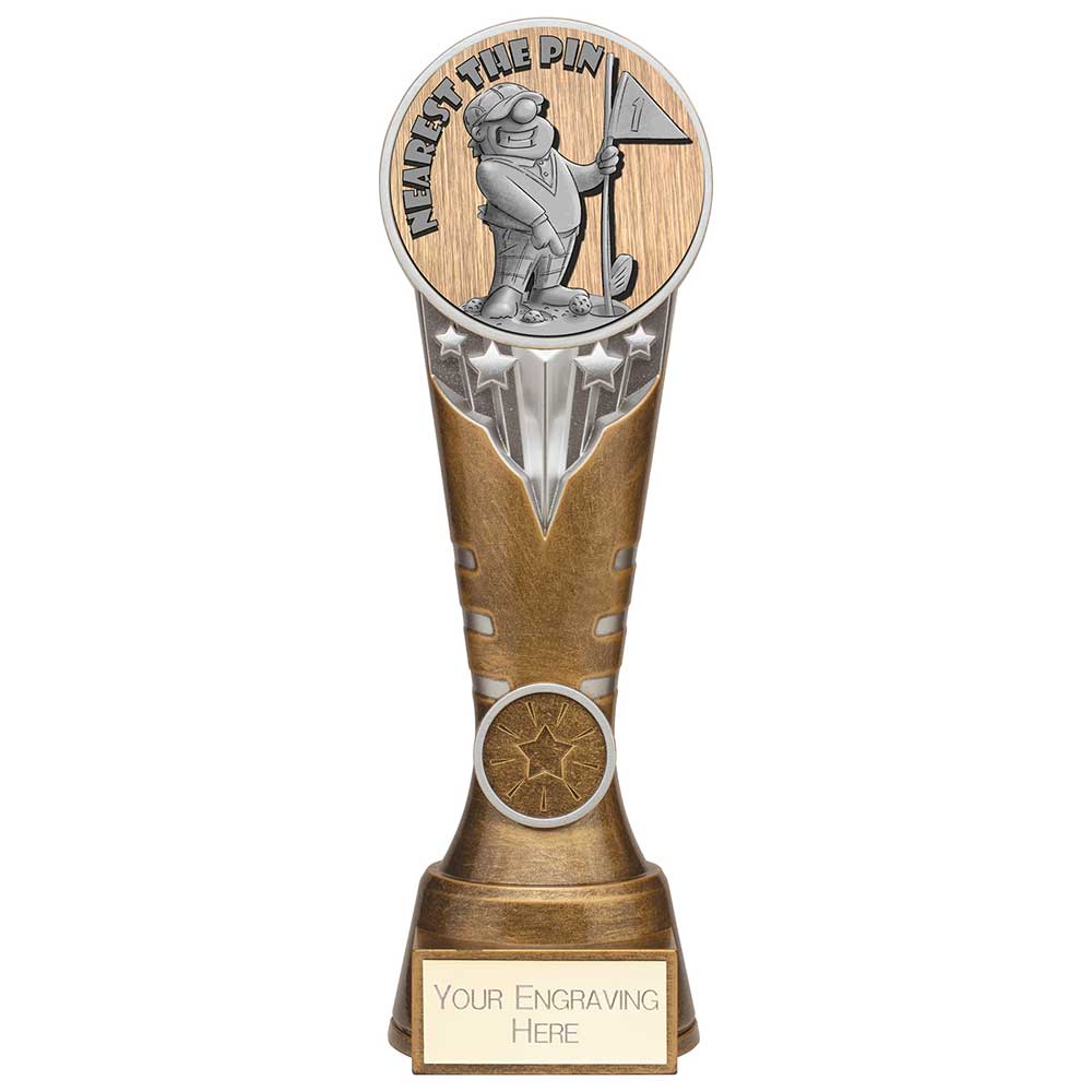 Ikon Goof Balls Nearest The Pin Award Antique Silver & Gold 225mm