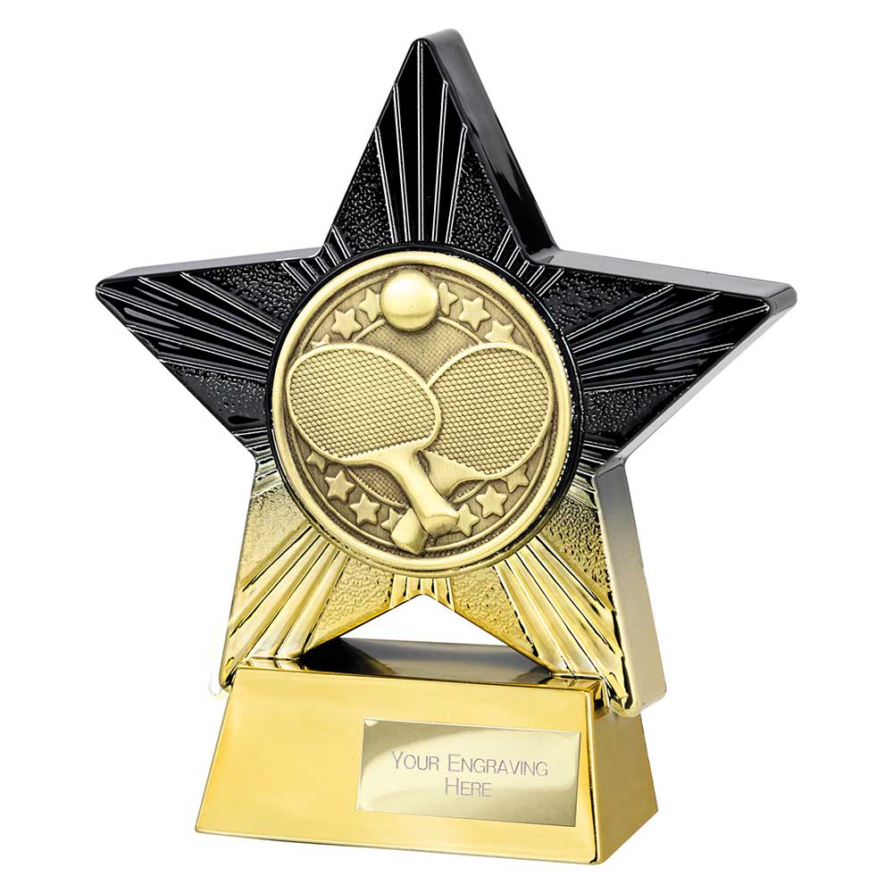 Superstar Table Tennis Award Black & Gold 140mm