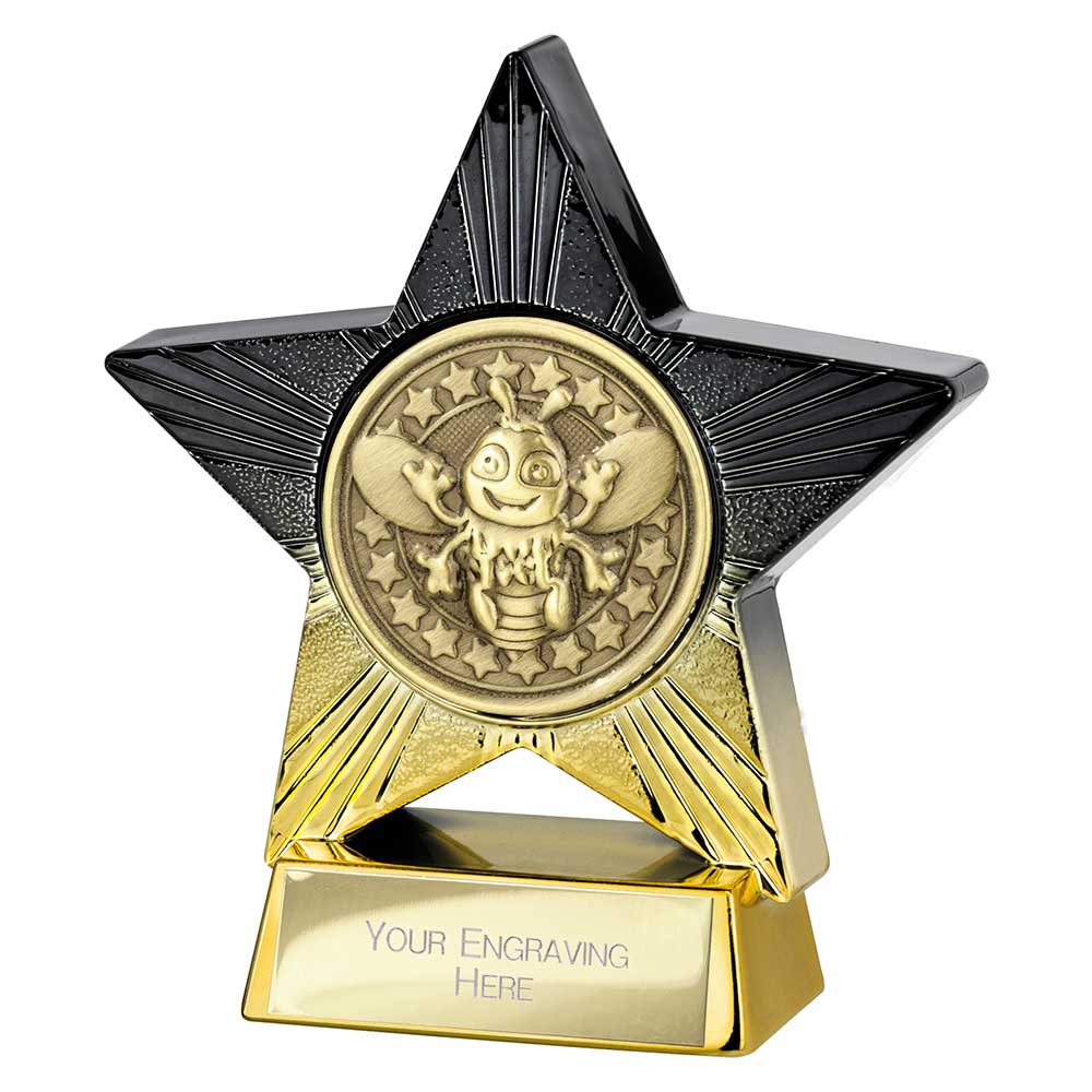 Superstar Bee Award Black & Gold 110mm