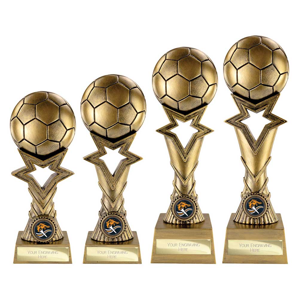 Star Breaker Football Award Metallic Antique Gold 215mm