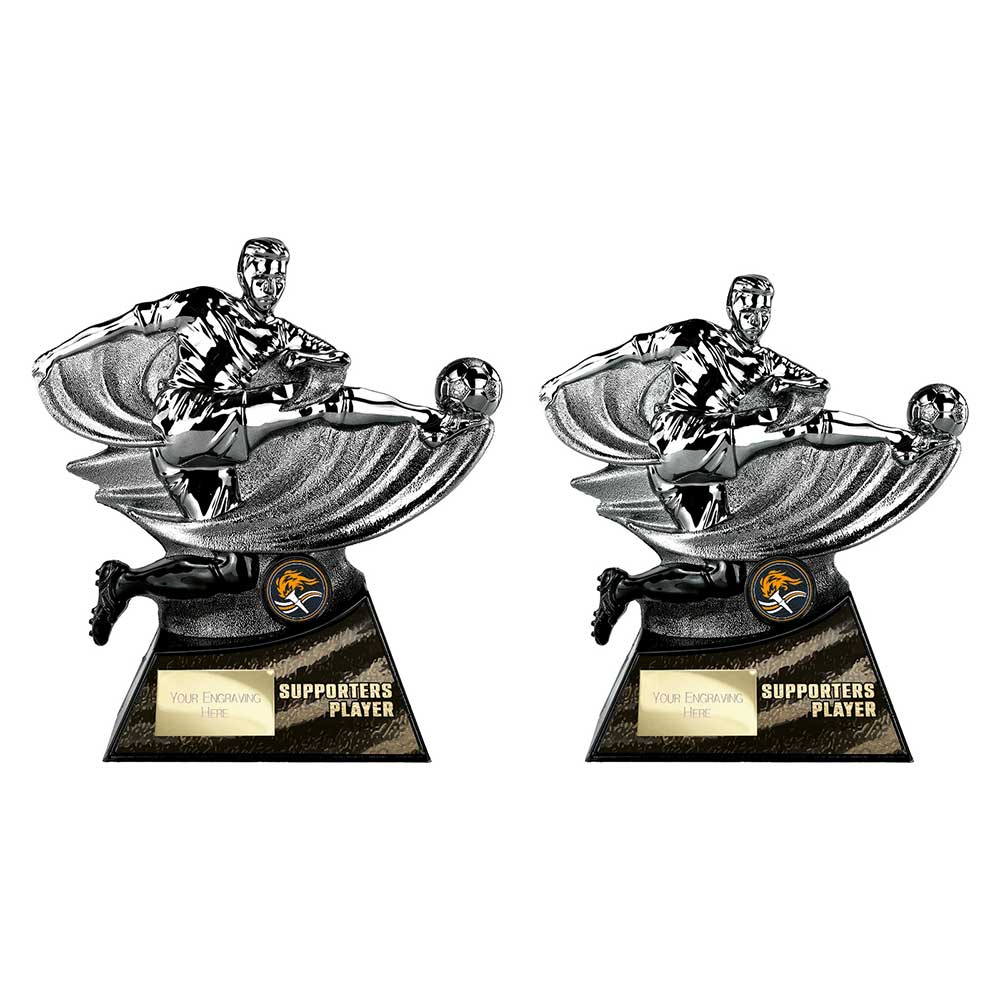 Power Strike Football Supporter Player Gunmetal & Black 200mm
