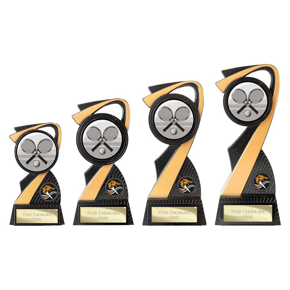 Mania Tower Tennis Award Carbon Black & Gold 155mm