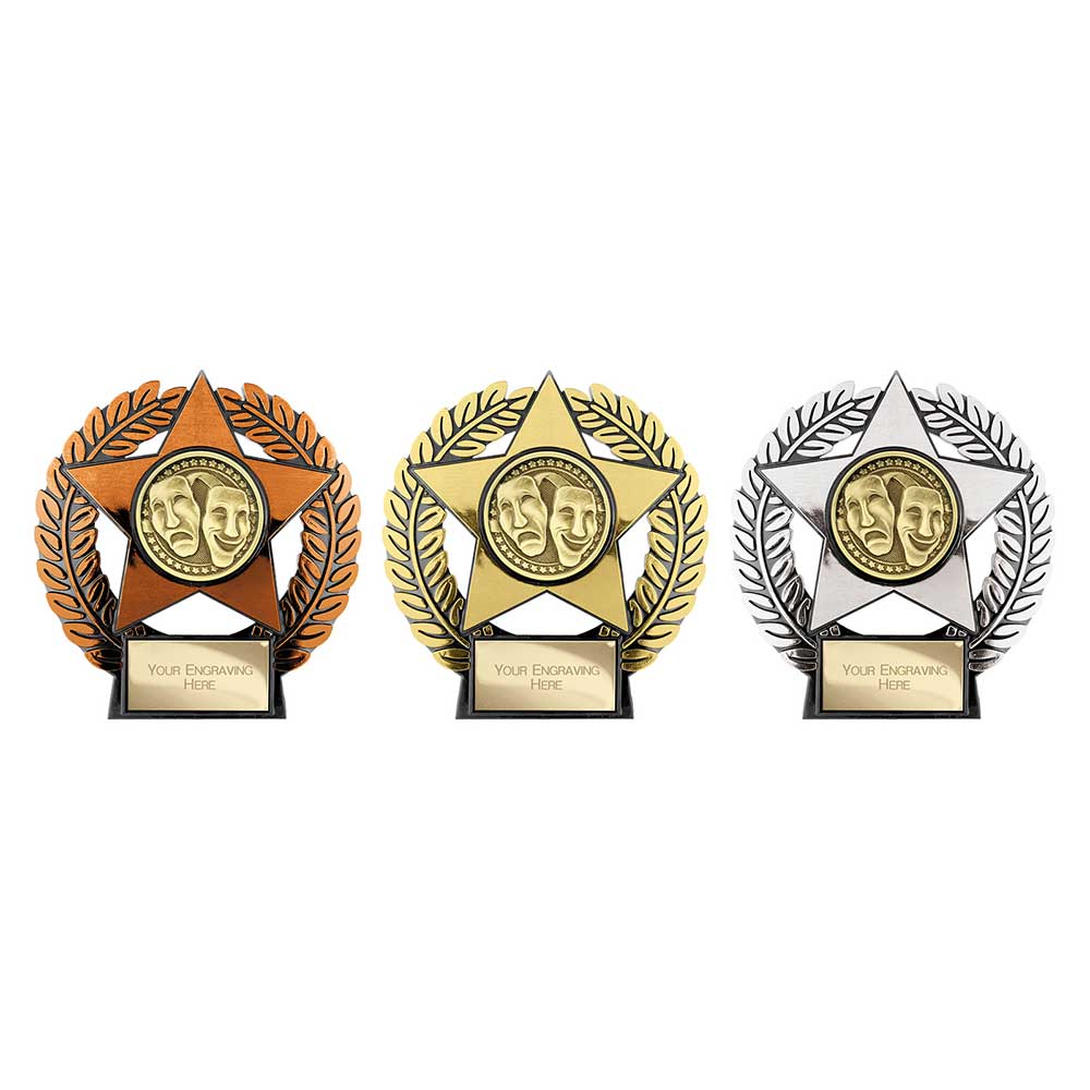 Emperor Star Drama Plaque Silver 120mm