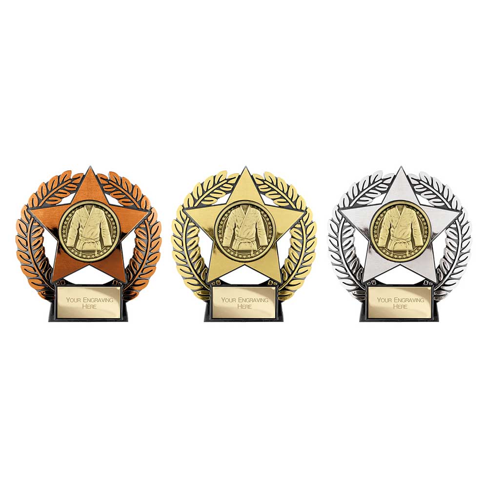 Emperor Star Martial Arts Plaque Silver 120mm