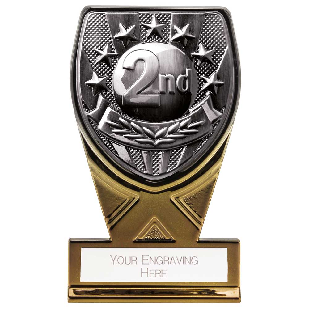 Fusion Cobra 2nd Place Plaque Award Black & Gold 110mm