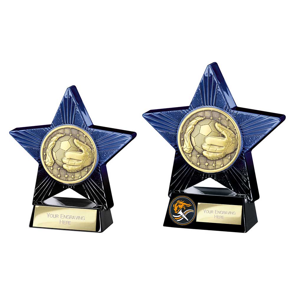 Superstar Goalkeeper Award Blue & Black 110mm