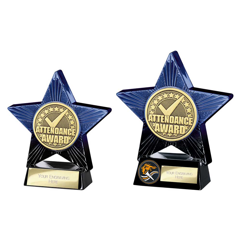 Superstar Attendance Award Blue & Black 110mm