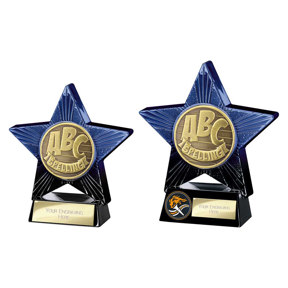 Superstar Spelling Award Blue & Black 110mm