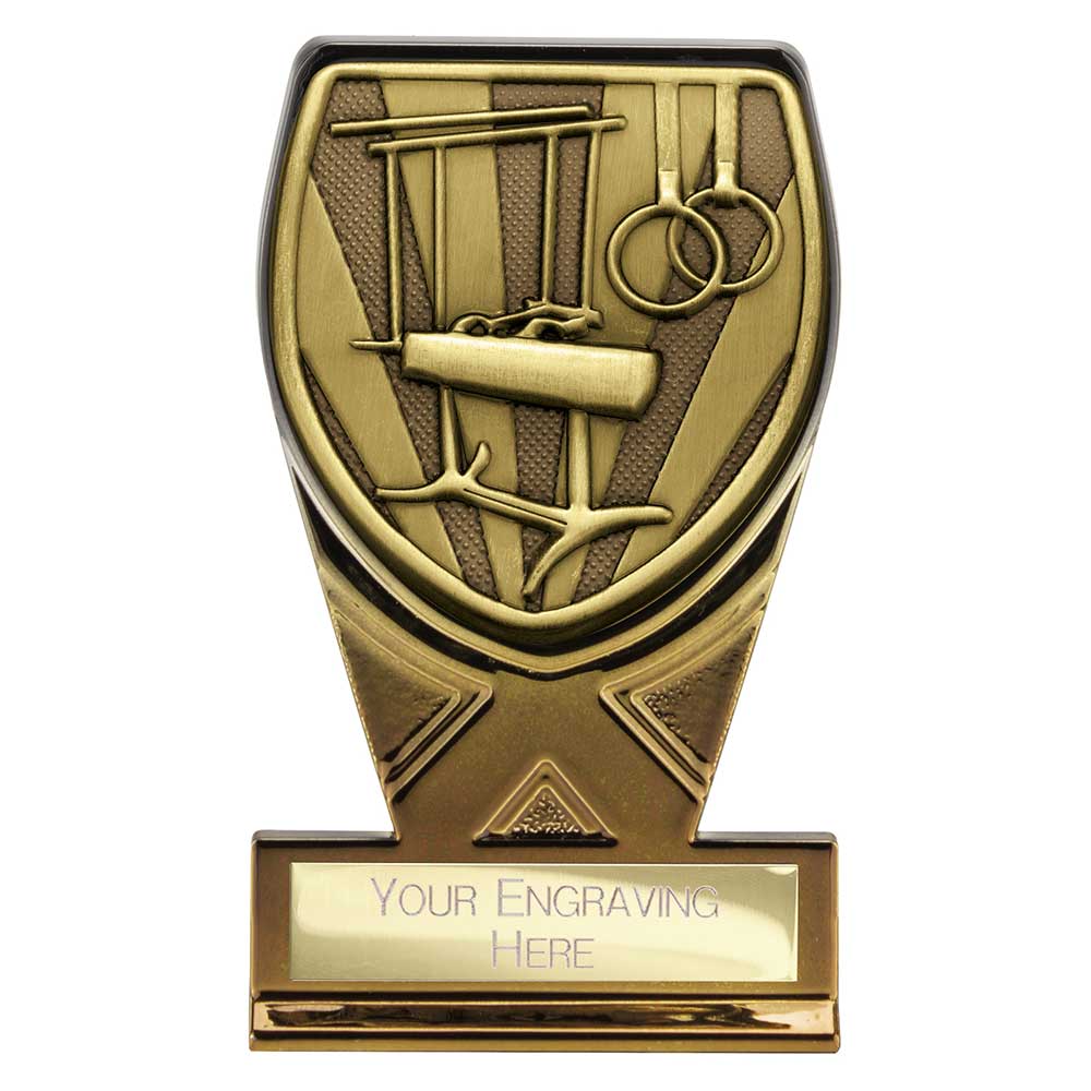 Fusion Cobra Gymnastics Plaque Award Black & Gold 110mm