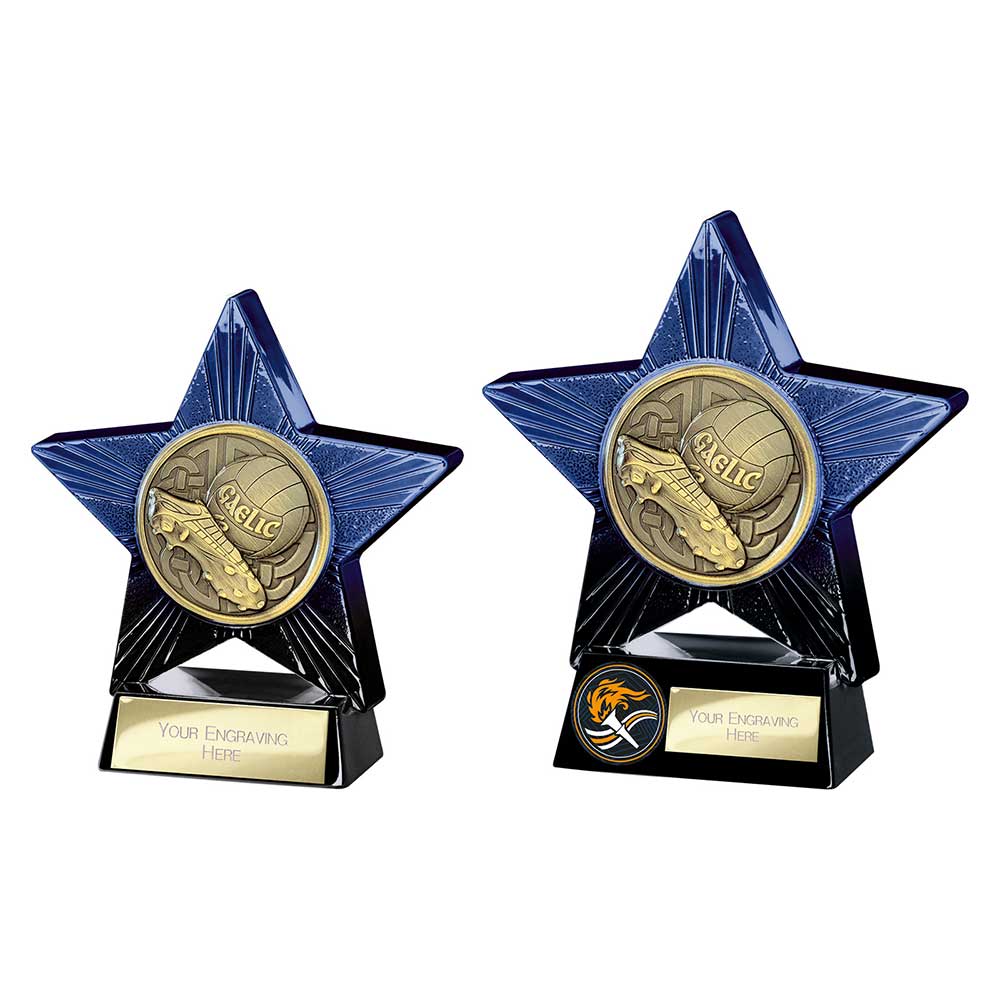 Superstar Gaelic Football Award Blue & Black 140mm
