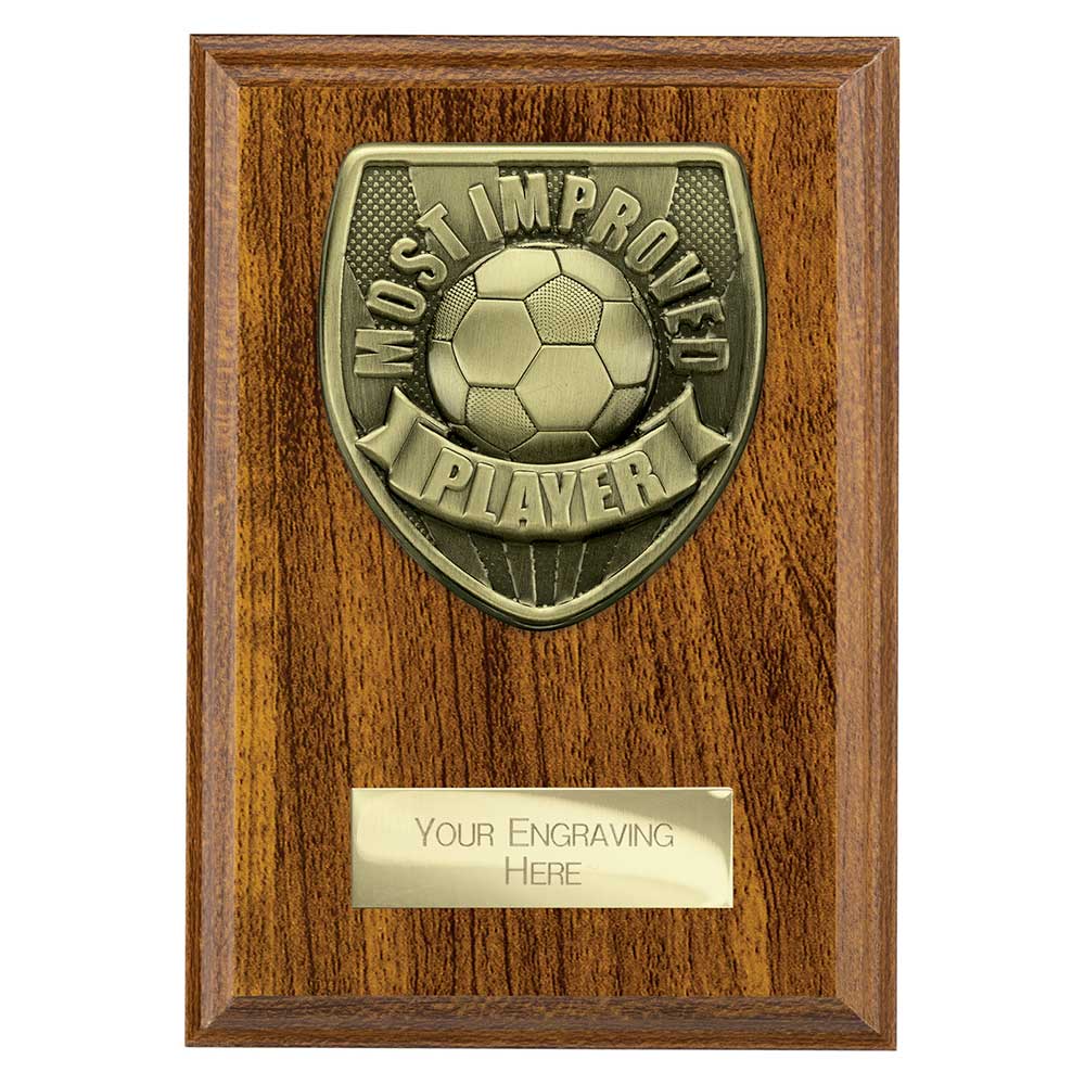 Cobra Plaque Most Improved Player Award Walnut 150mm