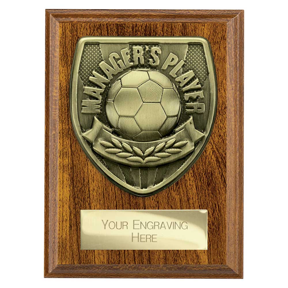 Cobra Plaque Managers Player Award Walnut 125mm