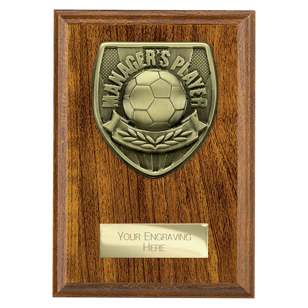 Cobra Plaque Managers Player Award Walnut 150mm