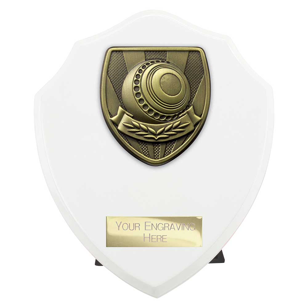 Cobra Shield Lawn Bowls Award Arctic White 150mm