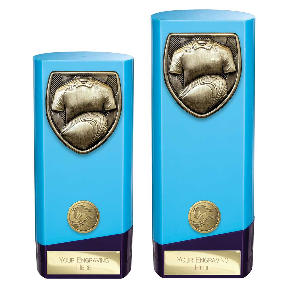 Prime Cobra Rugby Shirt & Ball Award Blue & Purple 160mm