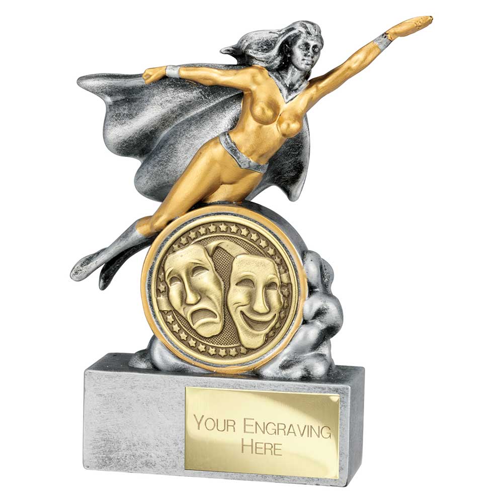 Hero Female Drama Award Antique Silver 140mm