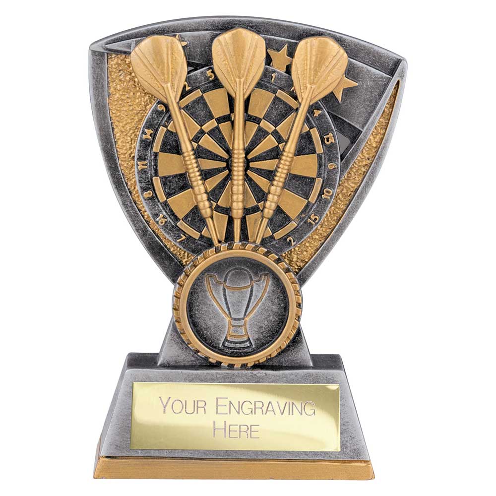 Optimum Darts Resin Award Antique Silver & Gold 120mm