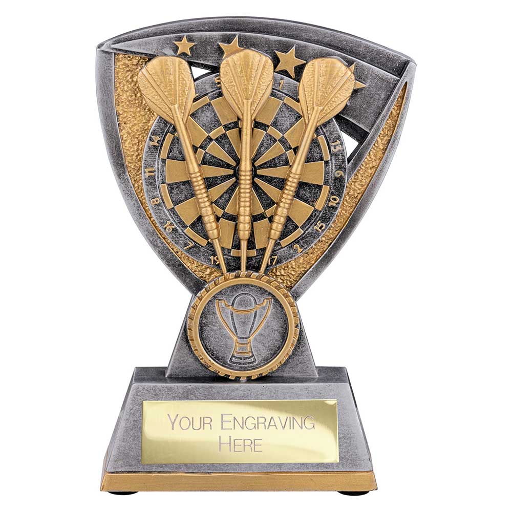 Optimum Darts Resin Award Antique Silver & Gold 140mm