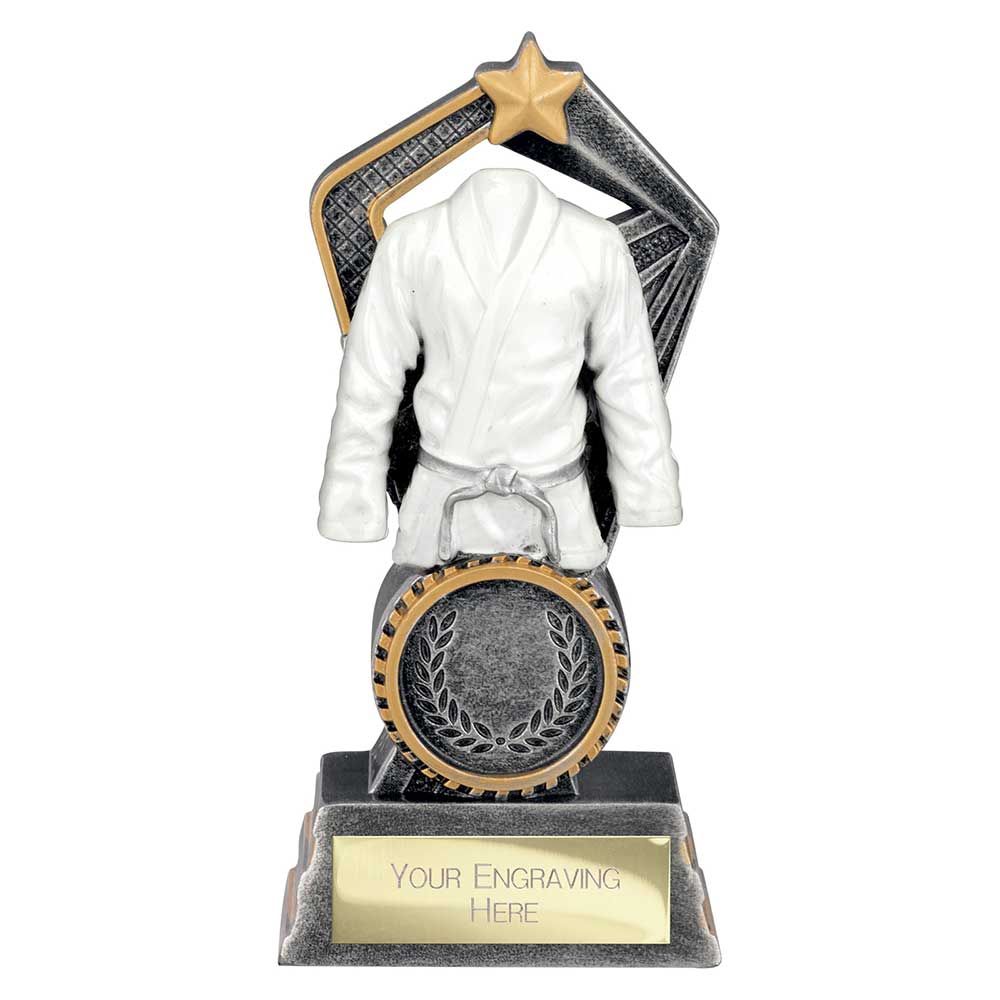 Abyss Martial Arts Resin Award Antique Silver & Gold 120mm