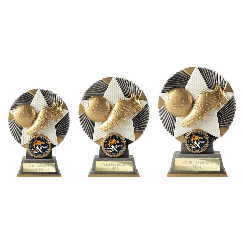 Pulse Star Football Award Antique Silver & Gold 120mm