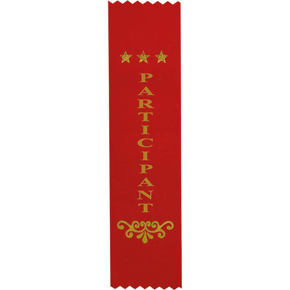 Recognition Participant Ribbon Red 200 x 50mm