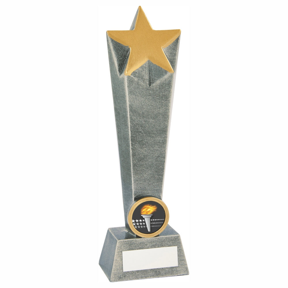 Antique Silver Resin Star Column 210mm