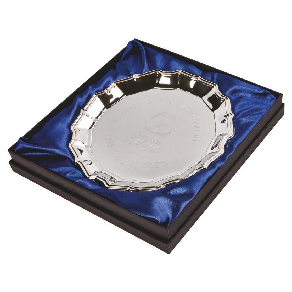 Nickel Plated Salver (In Presentation Case) 200mm