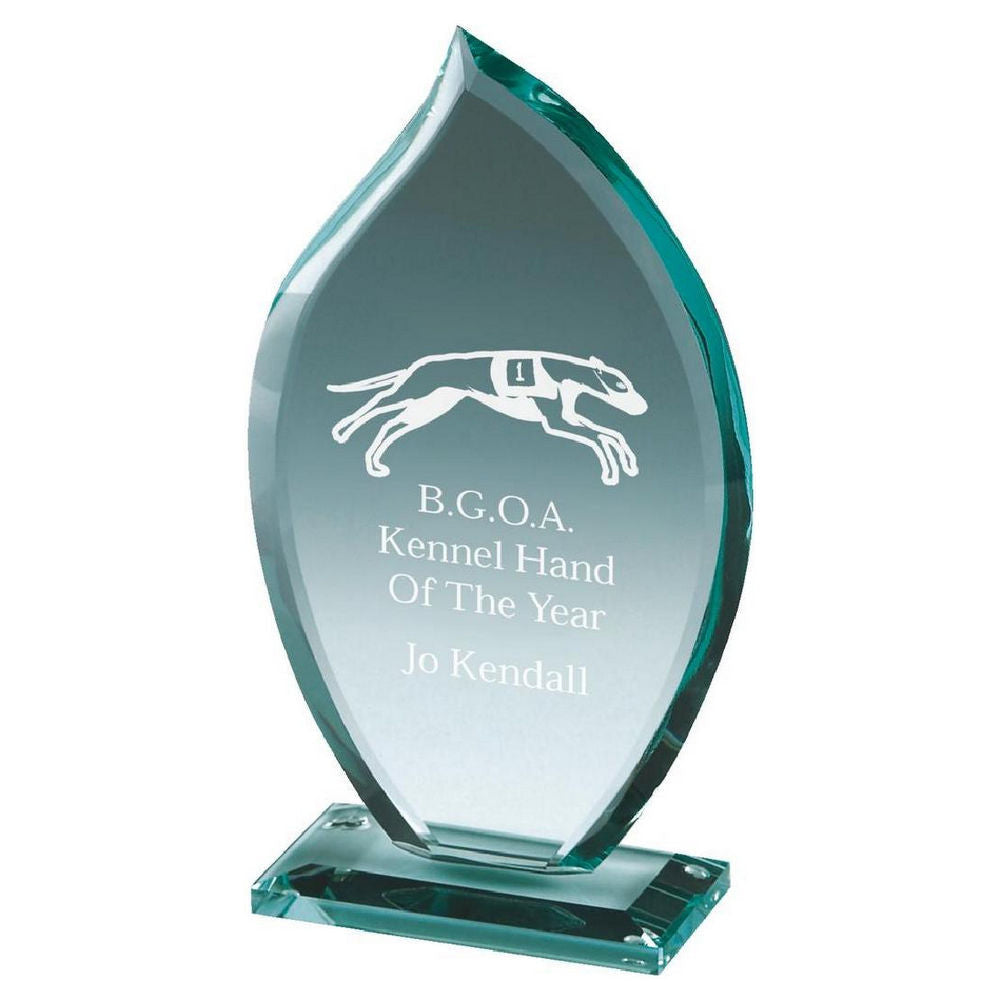 Premium Jade Glass Flame Stand (In Presentation Case) 155mm