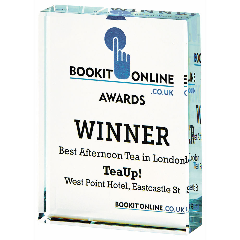 Crystal Block Award for Colour Printing (In Presentation Case) 90mm