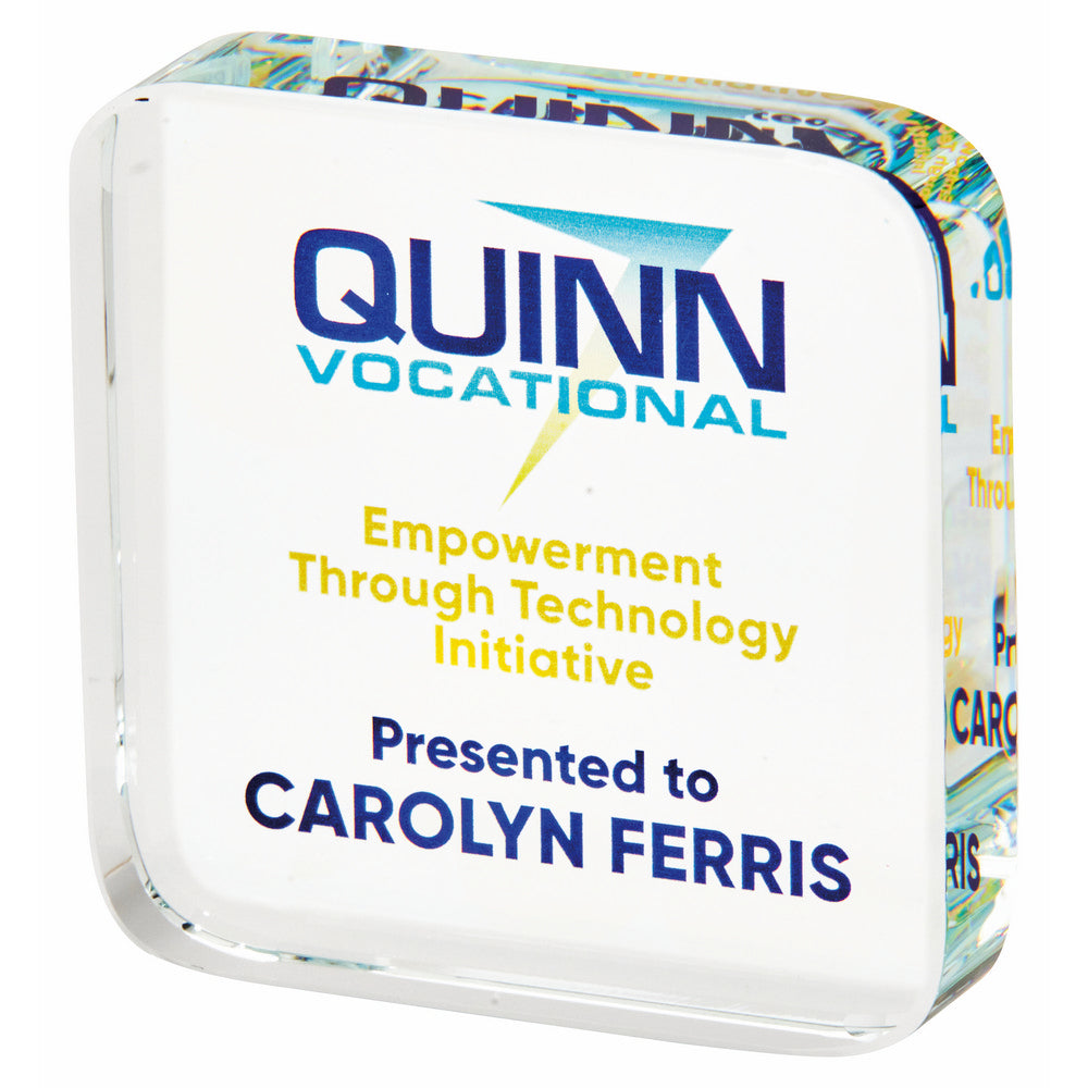 Triangular Mini Colour Printed Awards 80mm