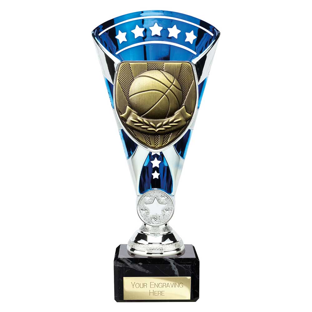 Cobra Star Cup Basketball Silver & Blue 210mm