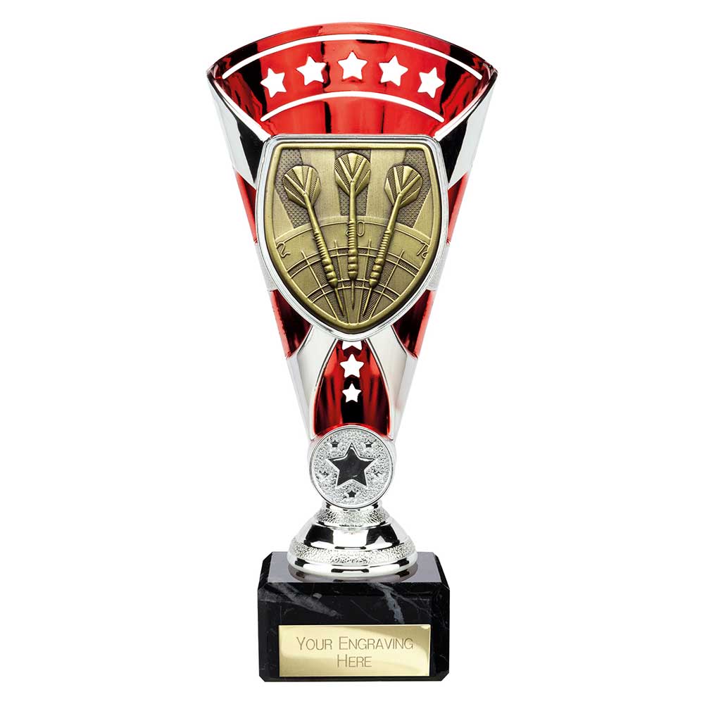 Cobra Star Cup Darts Silver & Red 210mm