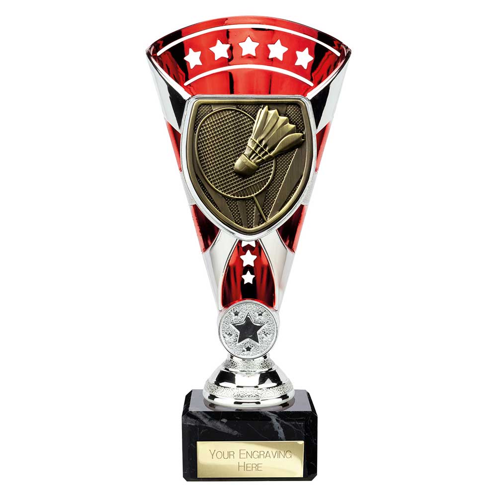 Cobra Star Cup Badminton Silver & Red 210mm