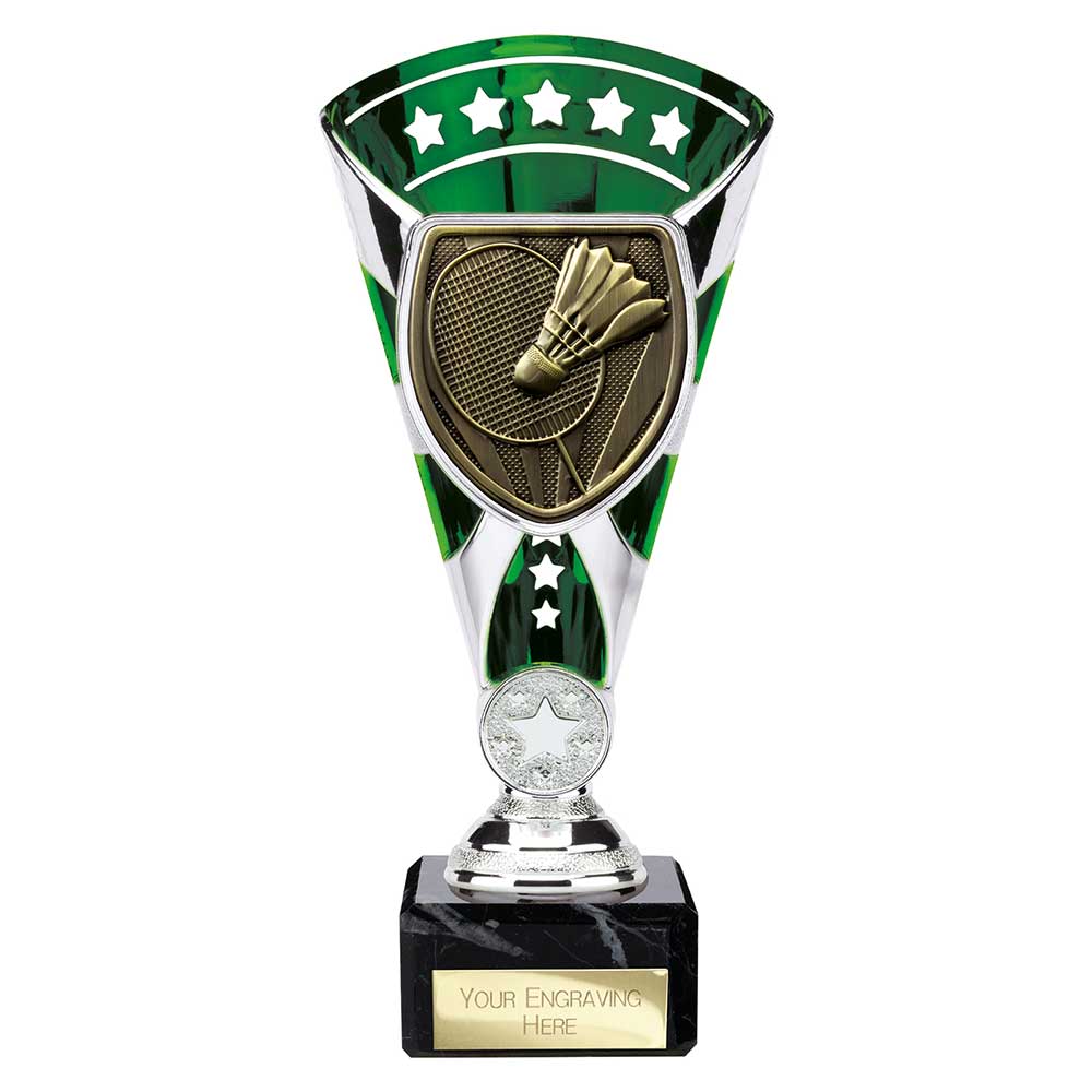 Cobra Star Cup Badminton Silver & Green 210mm