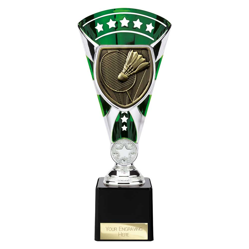 Cobra Star Cup Badminton Silver & Green 230mm