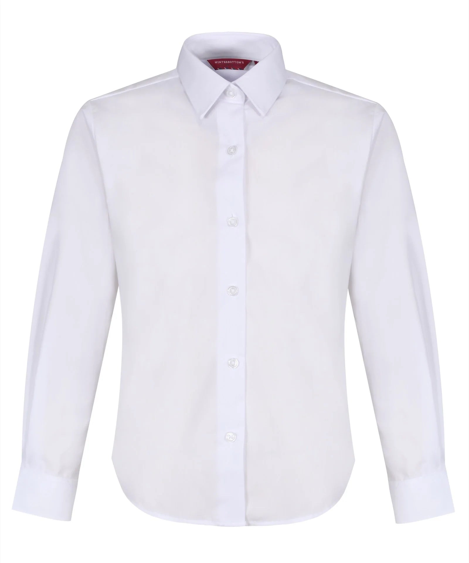 Ladies Long Sleeve Non-Iron Blouse - White - Twin Pack