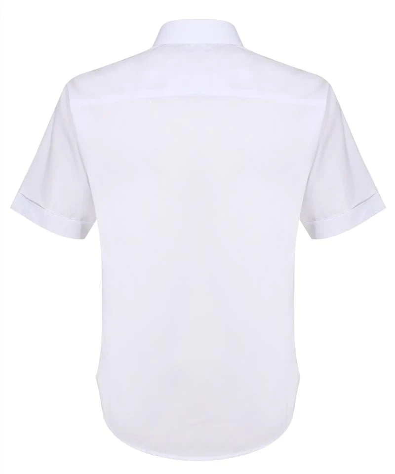 Ladies Short Sleeve Non-Iron Blouse - White - Twin Pack