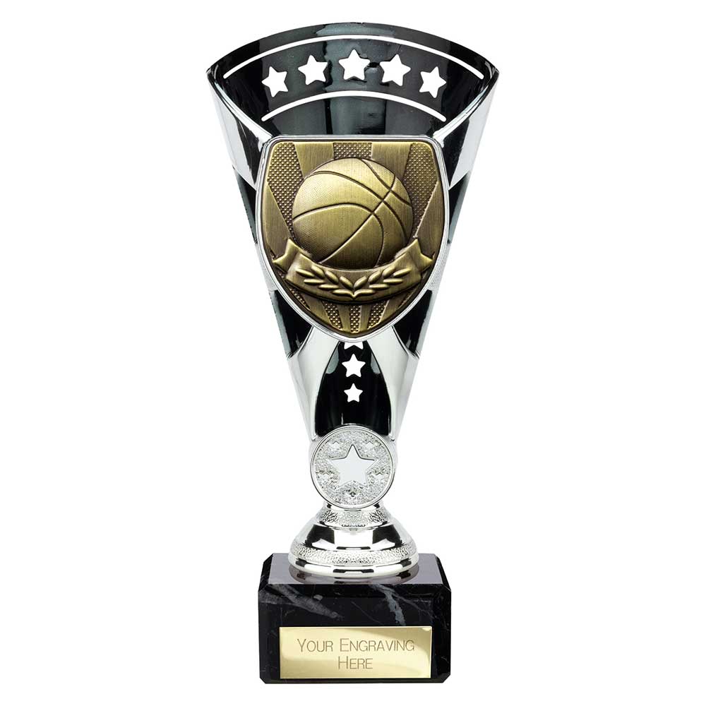 Cobra Star Cup Basketball Silver & Black 210mm