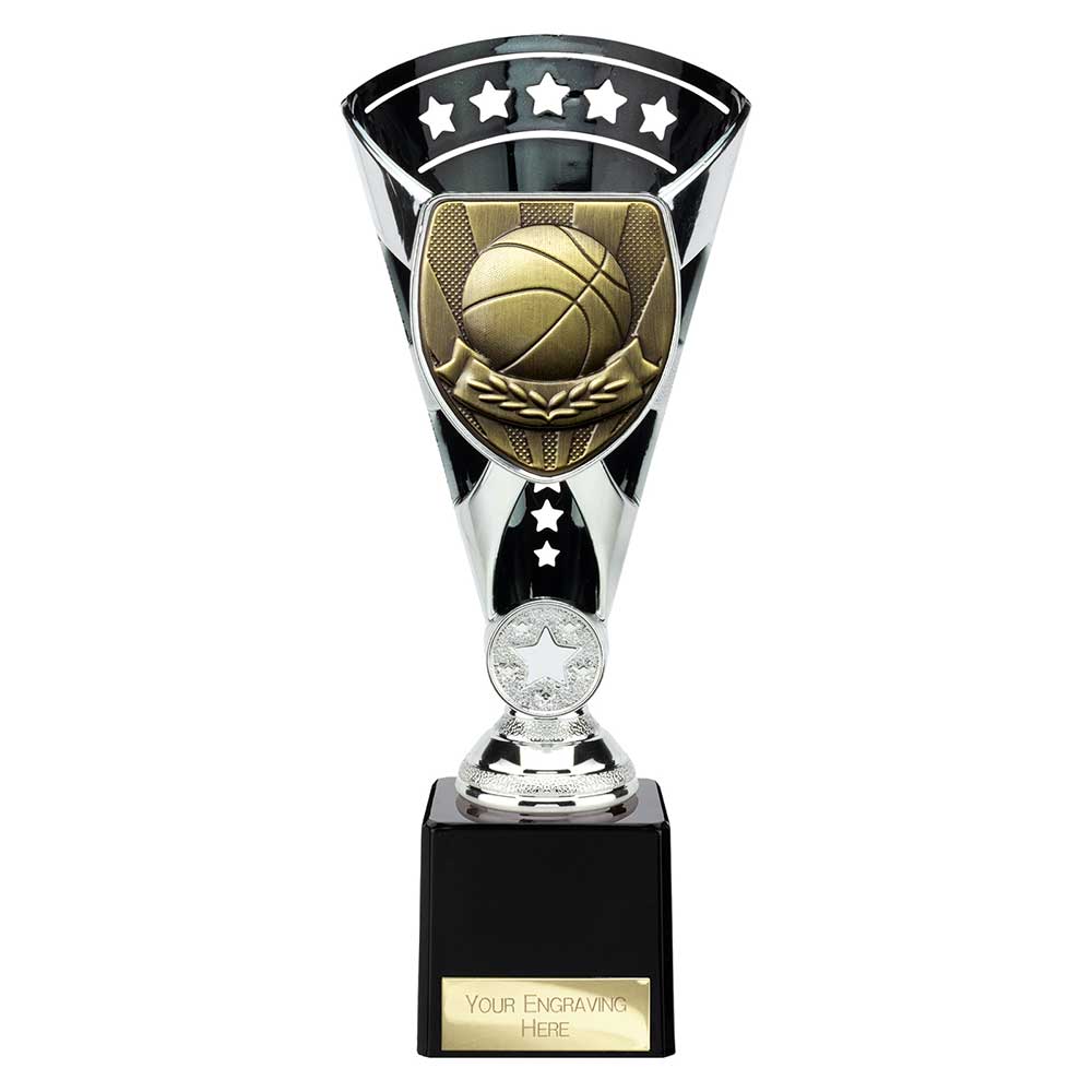 Cobra Star Cup Basketball Silver & Black 230mm