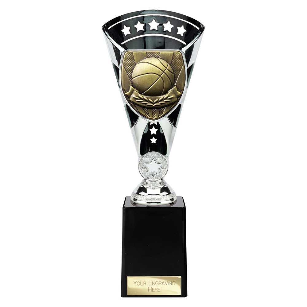 Cobra Star Cup Basketball Silver & Black 255mm