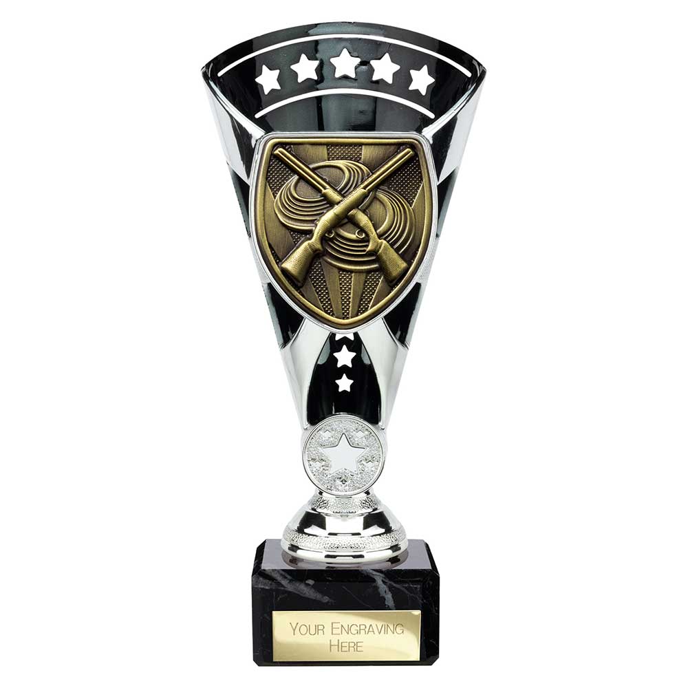 Cobra Star Cup Clay Pigeon Shooting Silver & Black 210mm