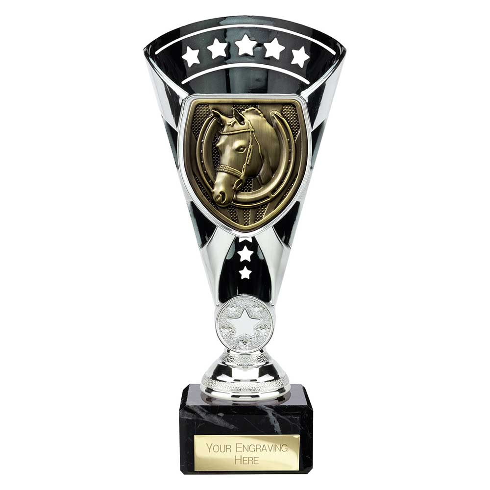 Cobra Star Cup Equestrian Silver & Black 210mm